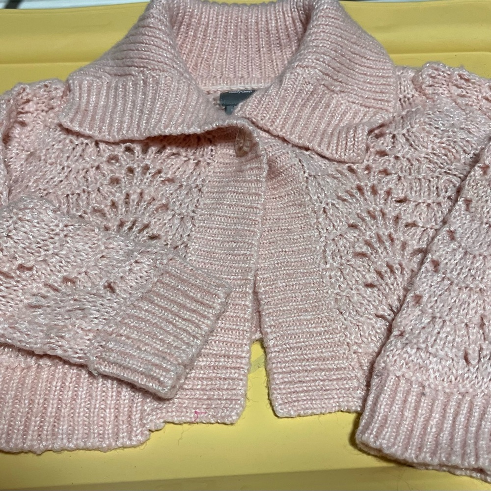 GAP Light Pink Knit baby Shrug